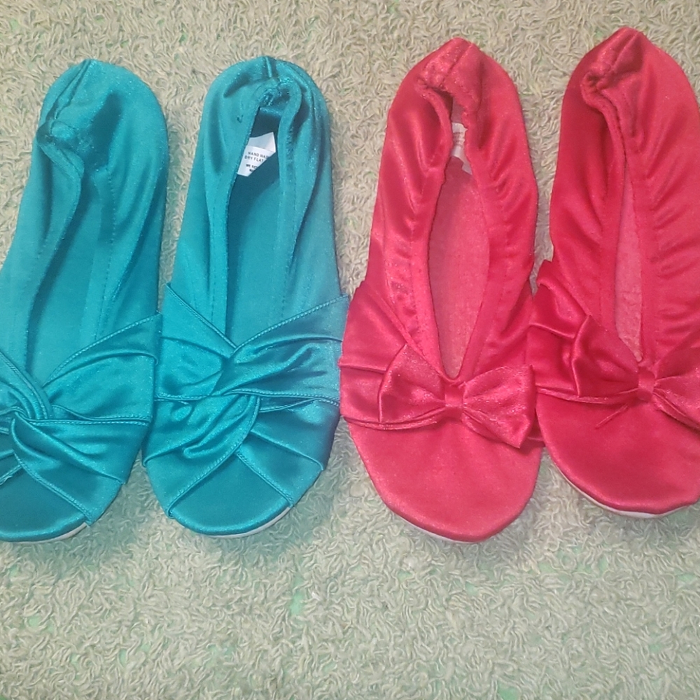 Two for one Satin Slippers.